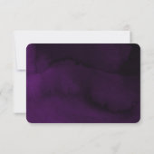 Aquarelle moderne Moody Royal Purple RSVP Réponse (Dos)