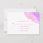 Aquarelle moderne Peach rose RSVP Insérer des cart (Devant)