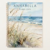 Aquarelle moderne Plage de bord de mer Plage côtiè (Devant)