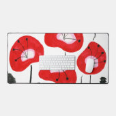 Aquarelle moderne Poppies rouges élégant tendance (Clavier et souris)