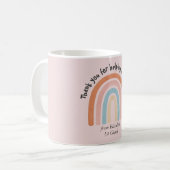 Aquarelle moderne Rainbow Teacher Merci Mug (Devant gauche)
