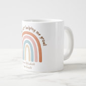 Aquarelle moderne Rainbow Teacher Merci Mug (Devant droit)