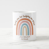 Aquarelle moderne Rainbow Teacher Merci Mug (Devant)