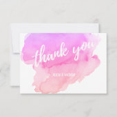 Aquarelle moderne rose, MERCI rose (Devant)