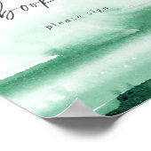 Aquarelle Moderne | Signe de Livre d'Or Vert (Coin)