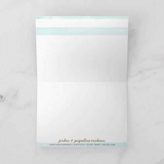 Aquarelle moderne simple de notes de Merci florale (Intérieur)