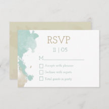 Aquarelle moderne Splashes Mariage RSVP
