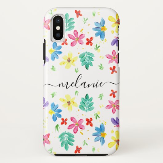 Aquarelle moderne tendance coques iphone de pomme  (Dos)