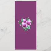 Aquarelle moderne violet Calla Lily Menu Mariage (Dos)