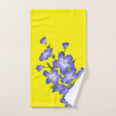 Aquarelle moderne violet jaune violet Floral (Serviette à main)
