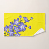 Aquarelle moderne violet jaune violet Floral (Serviette à main)