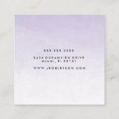 Aquarelle moderne violet ombre | Carte de visite (Dos)