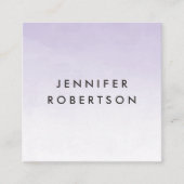 Aquarelle moderne violet ombre | Carte de visite (Devant)