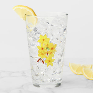 Aquarelle moderne Yasmine Fleur de verre Coupe