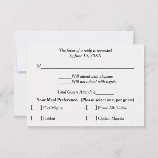 Aquarelle molle Sage vert RSVP (Dos)