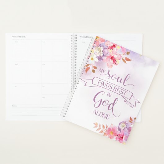 Aquarelle Mon Âme Trouve Le Repos, Ps 62:1 (Devant avec enveloppe)