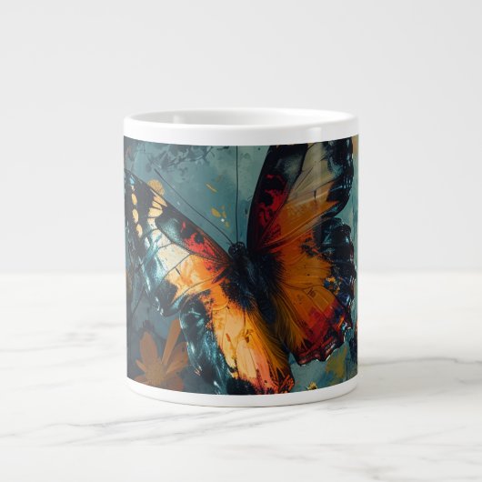 Aquarelle Monarque papillon Jumbo Mug (Devant)