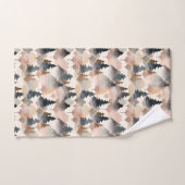 Aquarelle Monogramme Boho de l'arbre de montagne (Serviette à main)