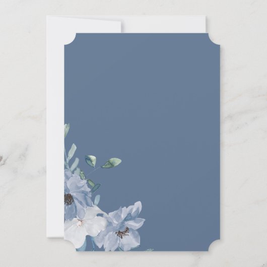 Aquarelle Monogramme Crest Faire-part de mariage (Dos)