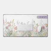 Aquarelle monogramme Fleurs sauvages prairie flora (Clavier et souris)