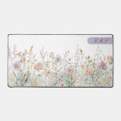 Aquarelle monogramme Fleurs sauvages prairie flora (Recto)