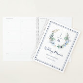 Aquarelle Monogramme Floral Mariage (Devant avec enveloppe)