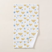 Aquarelle Monogramme + Floral | MOTIF HANOUKKA (Serviette à main)