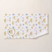 Aquarelle Monogramme + Floral | MOTIF HANOUKKA (Serviette à main)
