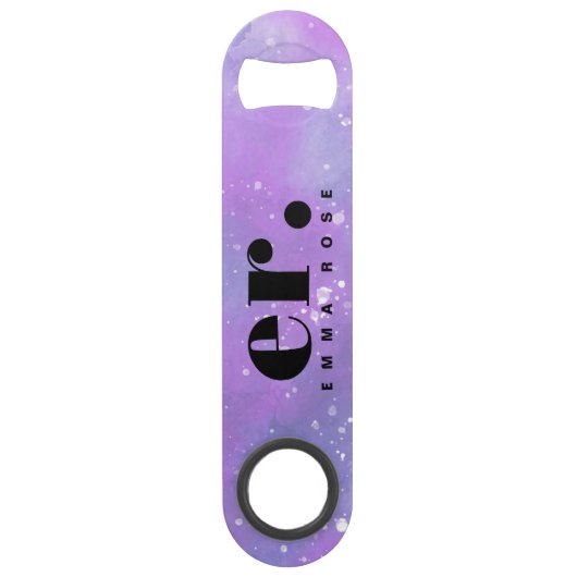 Aquarelle Monogramme imaginaire élégant moderne mi (Devant)