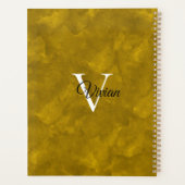 Aquarelle Monogramme Nom Planificateur (Dos)