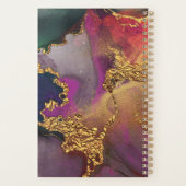 Aquarelle monogramme or violet bleu vert (Dos)