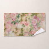 Aquarelle Monogramme Roses Roses Rose Vintages (Serviette à main)