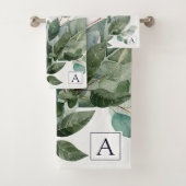 Aquarelle monogramme Sage rustique Vert (En situation)