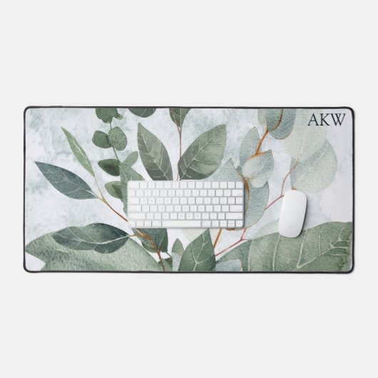 Aquarelle monogramme Sage rustique Vert (Clavier et souris)