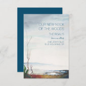 Aquarelle Montagnes d'automne Moving Faire-part (Devant / Derrière)