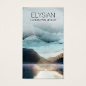 Aquarelle Montagnes Élevant Bijoux Cartes d'affich (Devant)