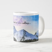 Aquarelle montagnes tasse de café (Devant droit)