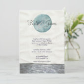 Aquarelle Moon Poe Inspiré Faire-part de mariage (Debout devant)