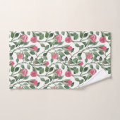 Aquarelle motif de fleurs et bourgeons de roses (Serviette à main)