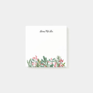 Aquarelle Motif de Noël Post-it Notes
