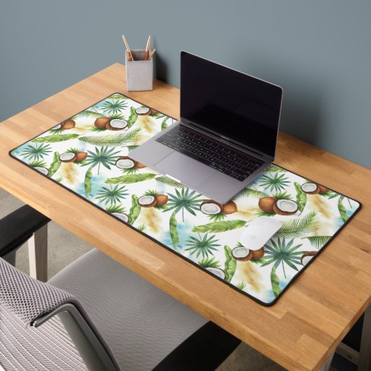Aquarelle Motif de noix de coco tropicale (Bureau 2)
