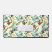 Aquarelle Motif de noix de coco tropicale (Clavier et souris)