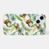 Aquarelle Motif de noix de coco tropicale (Verso Horizontal)