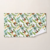 Aquarelle Motif de noix de coco tropicale (Serviette à main)