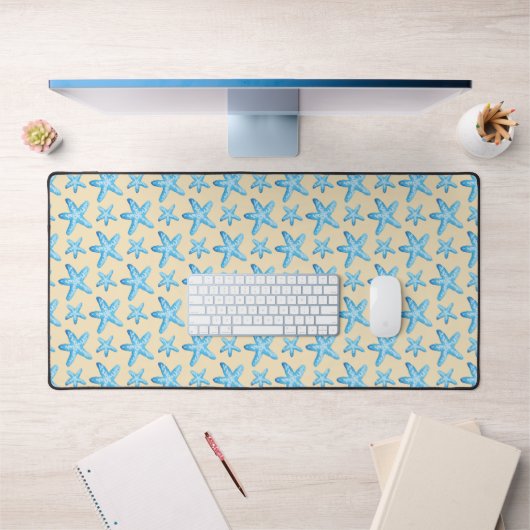 Aquarelle Motif de poisson étoilé bleu (Bureau 1)