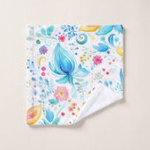 Aquarelle Motif en fleur Paisley (Gant de toilette)