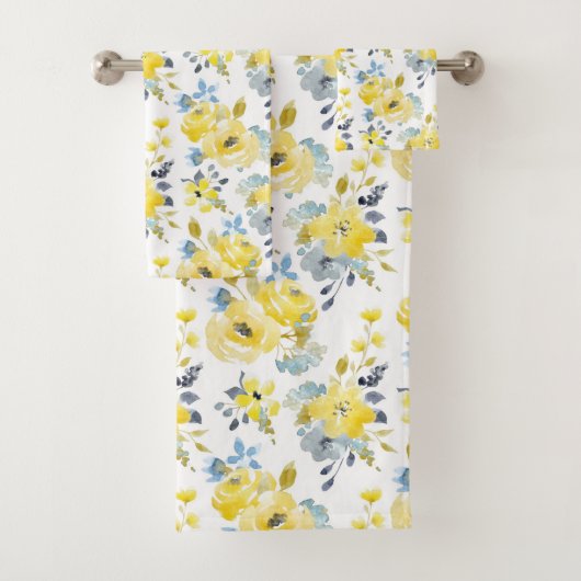 Aquarelle Motif Floral Jaune (En situation)