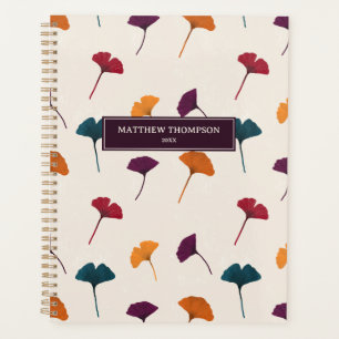 Aquarelle Motif Ginkgo Leaf Automne Couleurs d'aut
