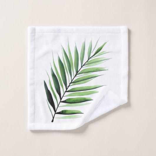 Aquarelle Motif Palm (Gant de toilette)