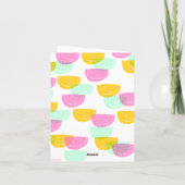 Aquarelle Motif Pastèque Rose Vert Jaune (Dos)